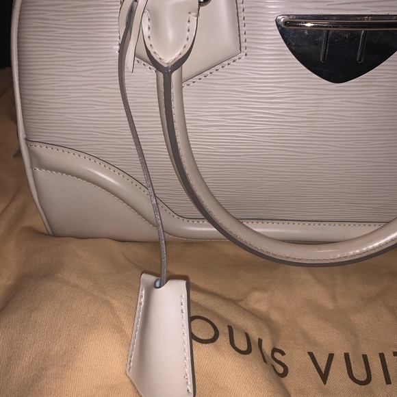 AUTHENTIC Louis Vuitton ivory bag purse bowling - Picture 6 of 15